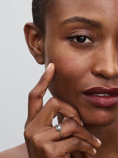 Bague Halo Cœur Gravable