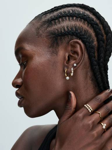 Bague Perles de Culture d'Eau Douce Traitées Duo