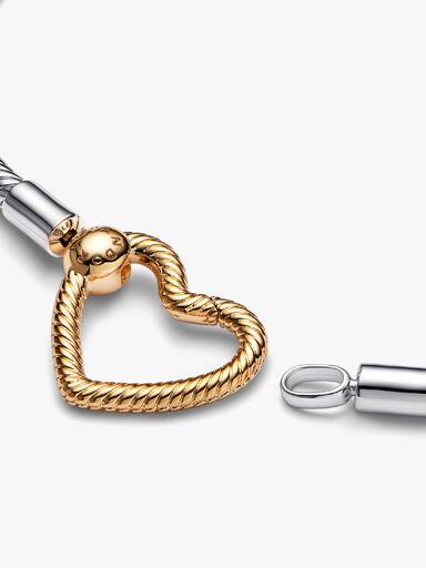 Bracelet Maille Serpent Fermoir Cœur