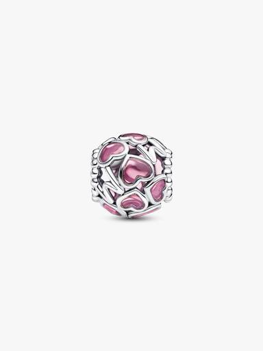 Charm Maman Cœurs Ajourés Roses