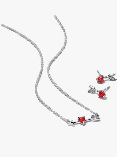 Parure Flèche & Cœur en Verre de Murano