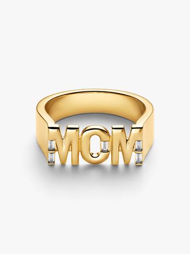 Bague Sceau Maman Dorée