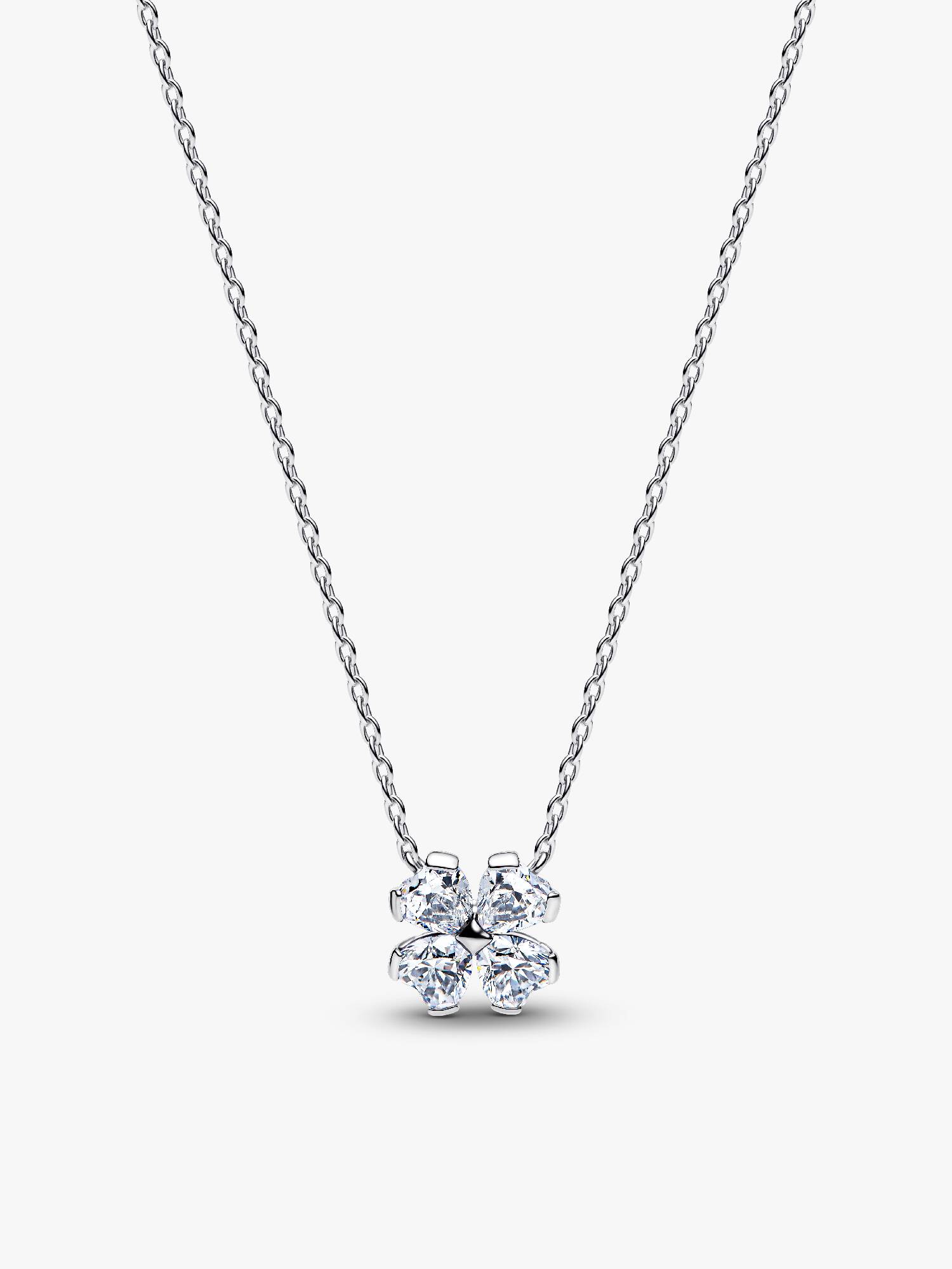 Collier avec Pendentif Trèfle à Quatre Feuilles Scintillantes