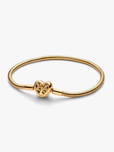 Bracelet Maille Serpent Fermoir Cœur Arbre Généalogique