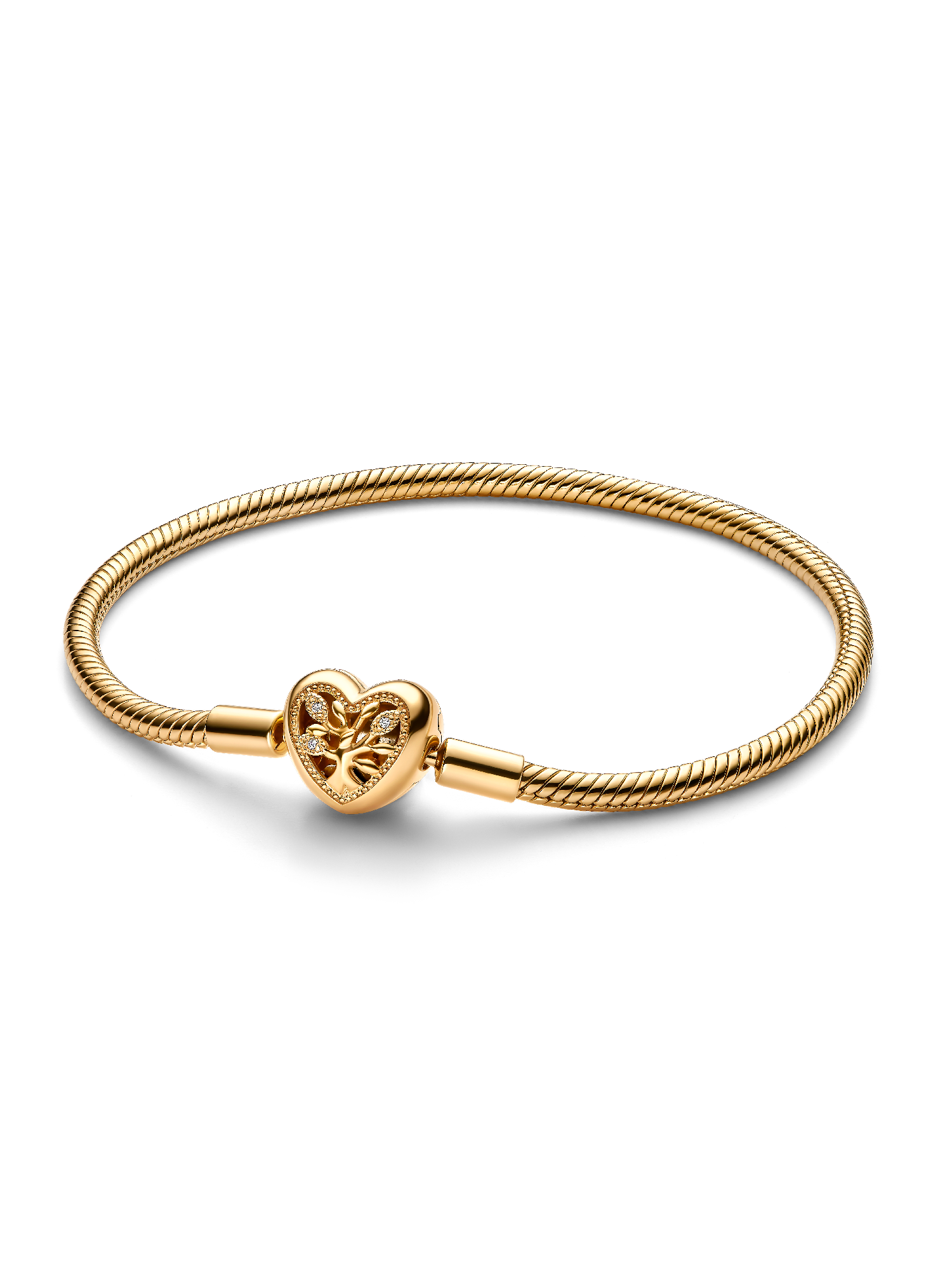 Bracelet Maille Serpent Fermoir Cœur Arbre Généalogique