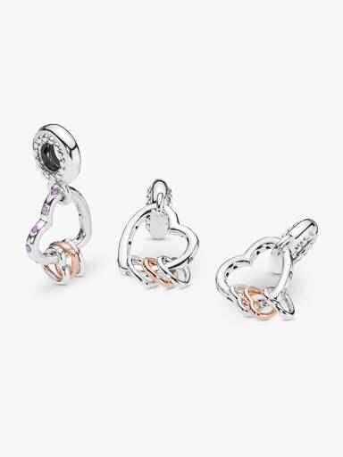 Charm Pendant Cœur Rempli de Cœurs
