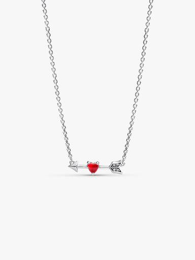 Collier Flèche & Cœur en Verre de Murano