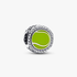 Tennis ball sterling silver charm with clear cubic zirconia and yellow enamel Tennis ball sterling silver charm with clear cubic zirconia and yellow enamel