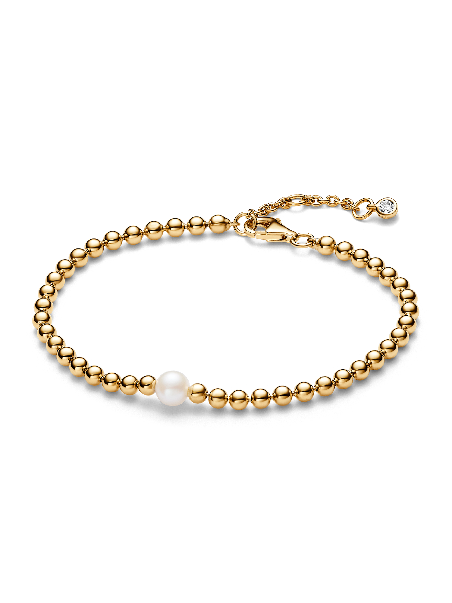 Bracelet Perle de Culture d'Eau Douce Traitée & Détails Sertis Grain