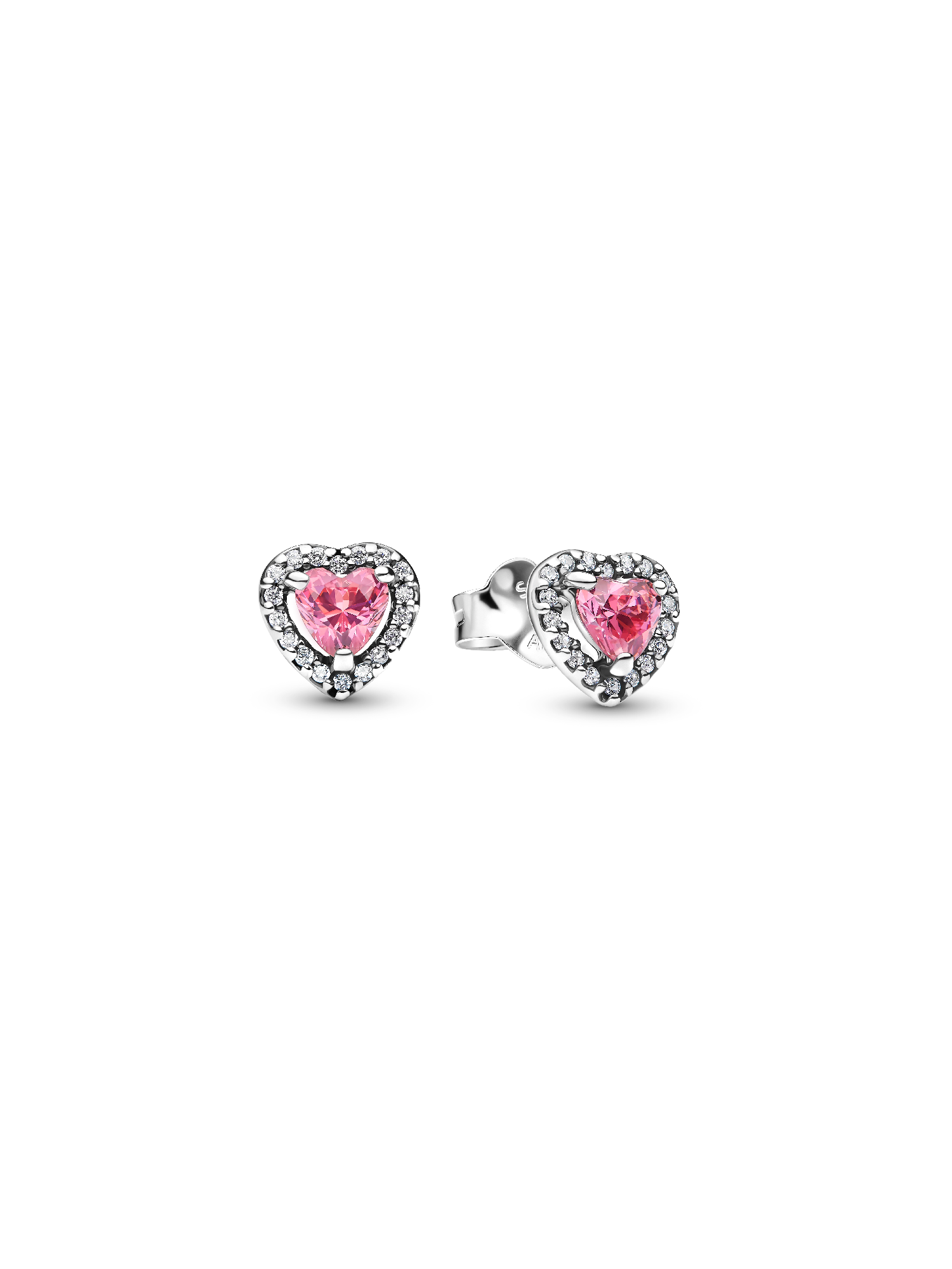 Clous d'Oreilles Cœurs Surélevés Roses