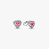 Clous d'Oreilles Cœurs Surélevés Roses Clous d'Oreilles Cœurs Surélevés Roses