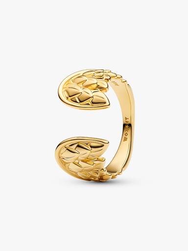 Bague Ouverte Marvel Ailes de Thor Dorée
