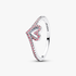 Bague Cœur Rose Chevron Scintillante Bague Cœur Rose Chevron Scintillante