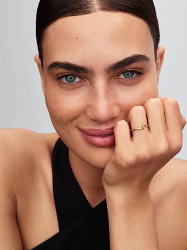 Bague Solitaire Fendue