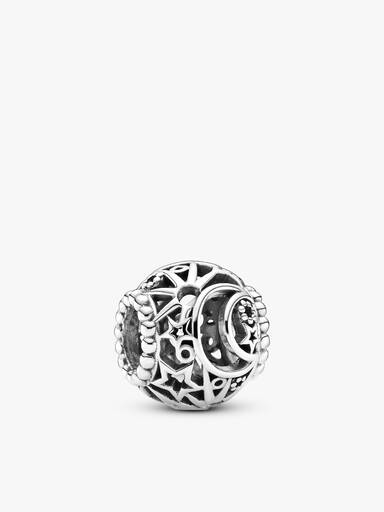 Ensemble de charms Cœur Ouvert, Cadenas et Soleil, Étoiles & Lune