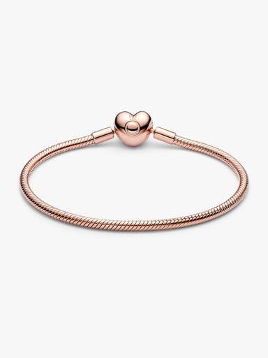 Bracelet Maille Serpent Fermoir Cœur