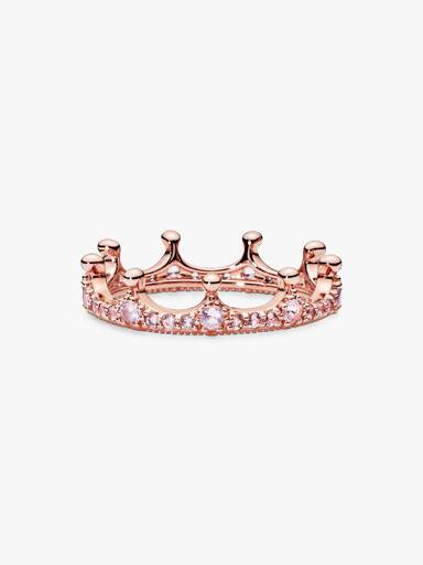 Bague Couronne Scintillante Rose
