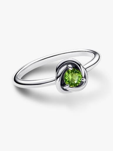 Bague Cercle Éternité Couleur de Naissance du Mois d'Août