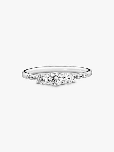 Bague trois pierres rondes