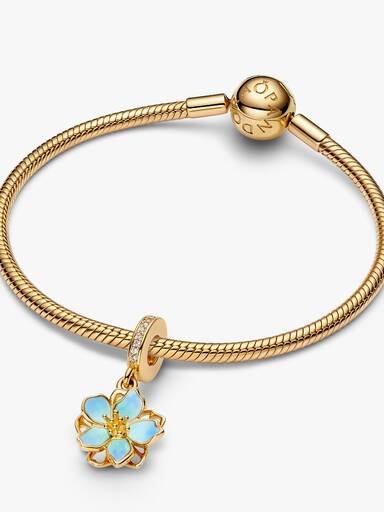Charm Pendant Fleur Bleue