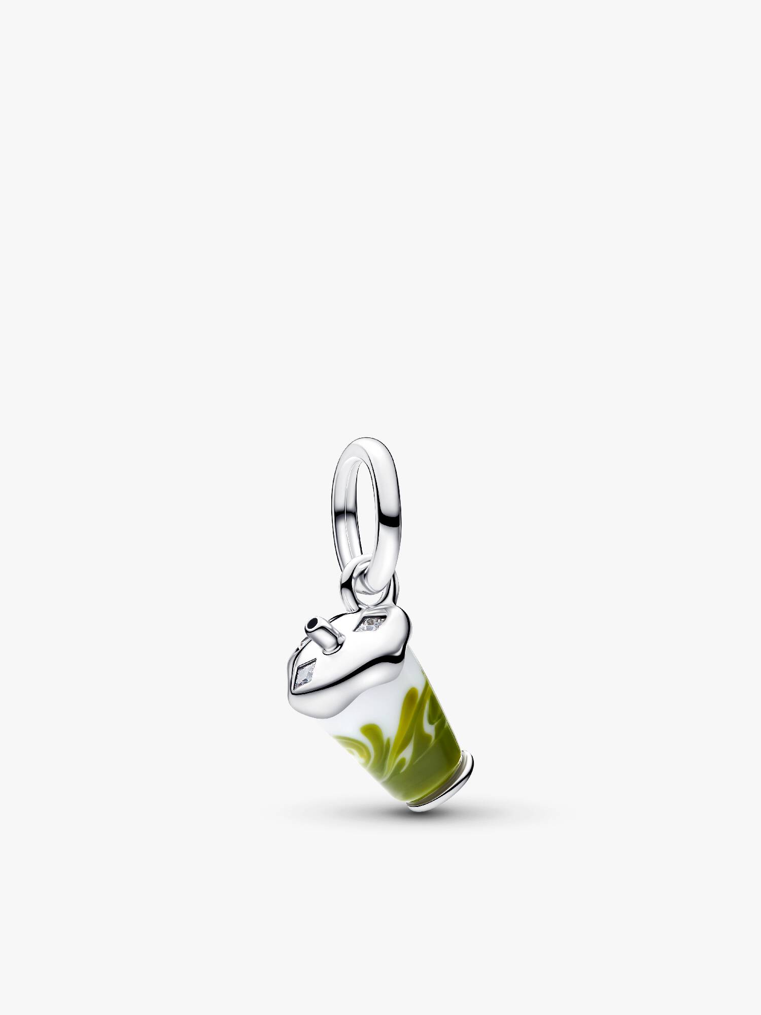 Charm Pendant Verre de Murano Matcha Latte Glacé