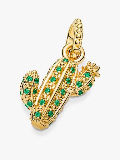 Pendentif Cactus du Désert Scintillant
