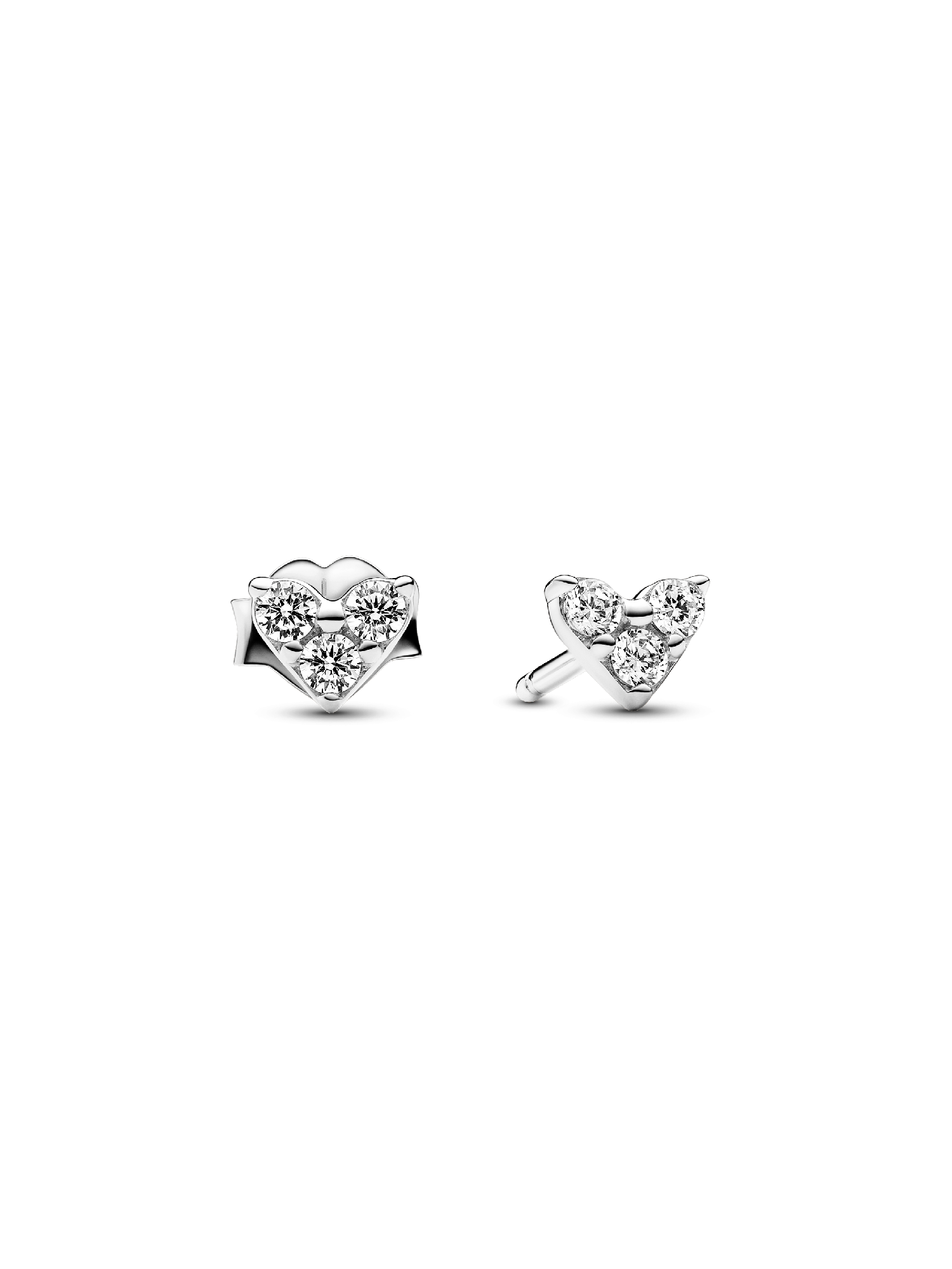 Clous d’Oreilles Cœur Trois Pierres