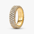 Bague Triple Rang Pavée Gravable Bague Triple Rang Pavée Gravable