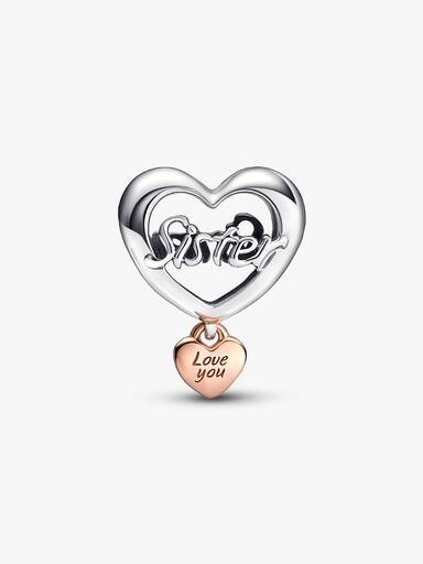 Charm Cœur de Sœur Rose