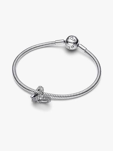 Charm Cœur Nœud de l'Infini Pavé