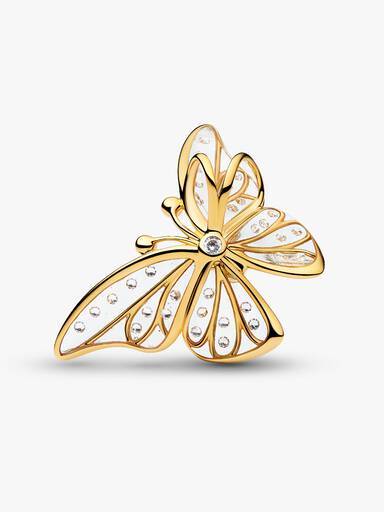 Charm Papillon XL Ajouré Doré