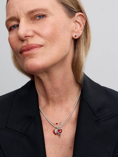 Charm Pendant Cœur Flèche Pivotante