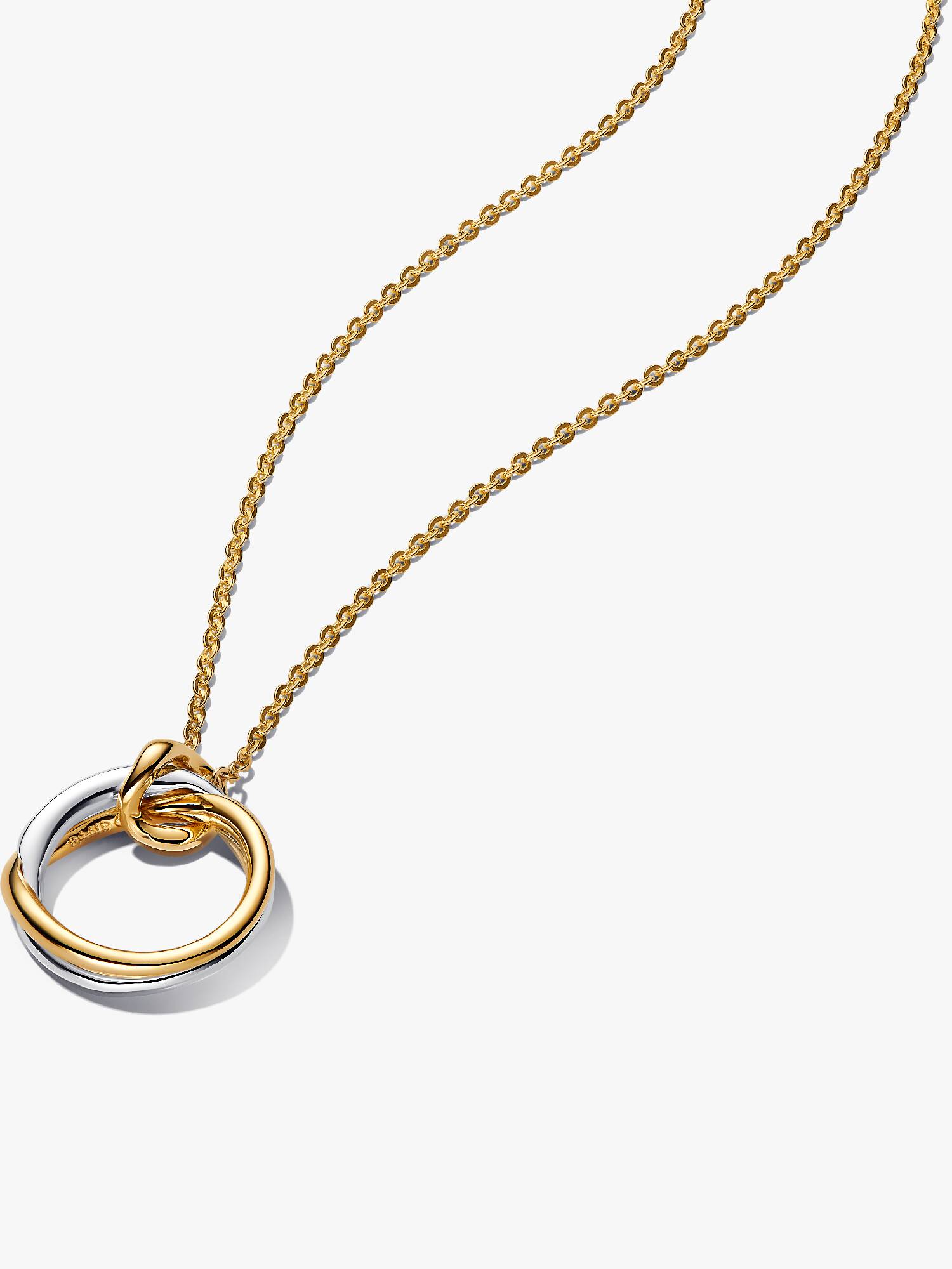 Collier à Pendentif Bicolore de Forme Organique