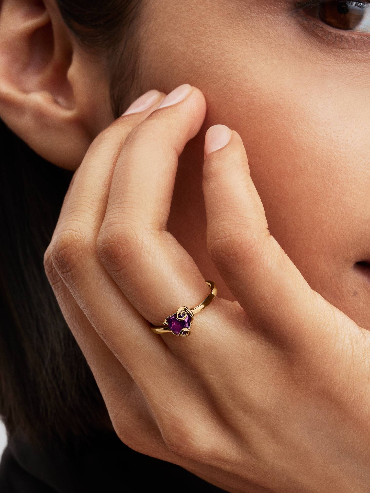 Bague Disney L’Étrange Noël de Monsieur Jack Cœur de Sally Violet Dorée