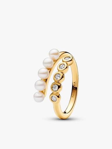 Coffret Cadeau De boucles d’oreilles et de bagues en perles et pierres cultivées en eau douce traitée