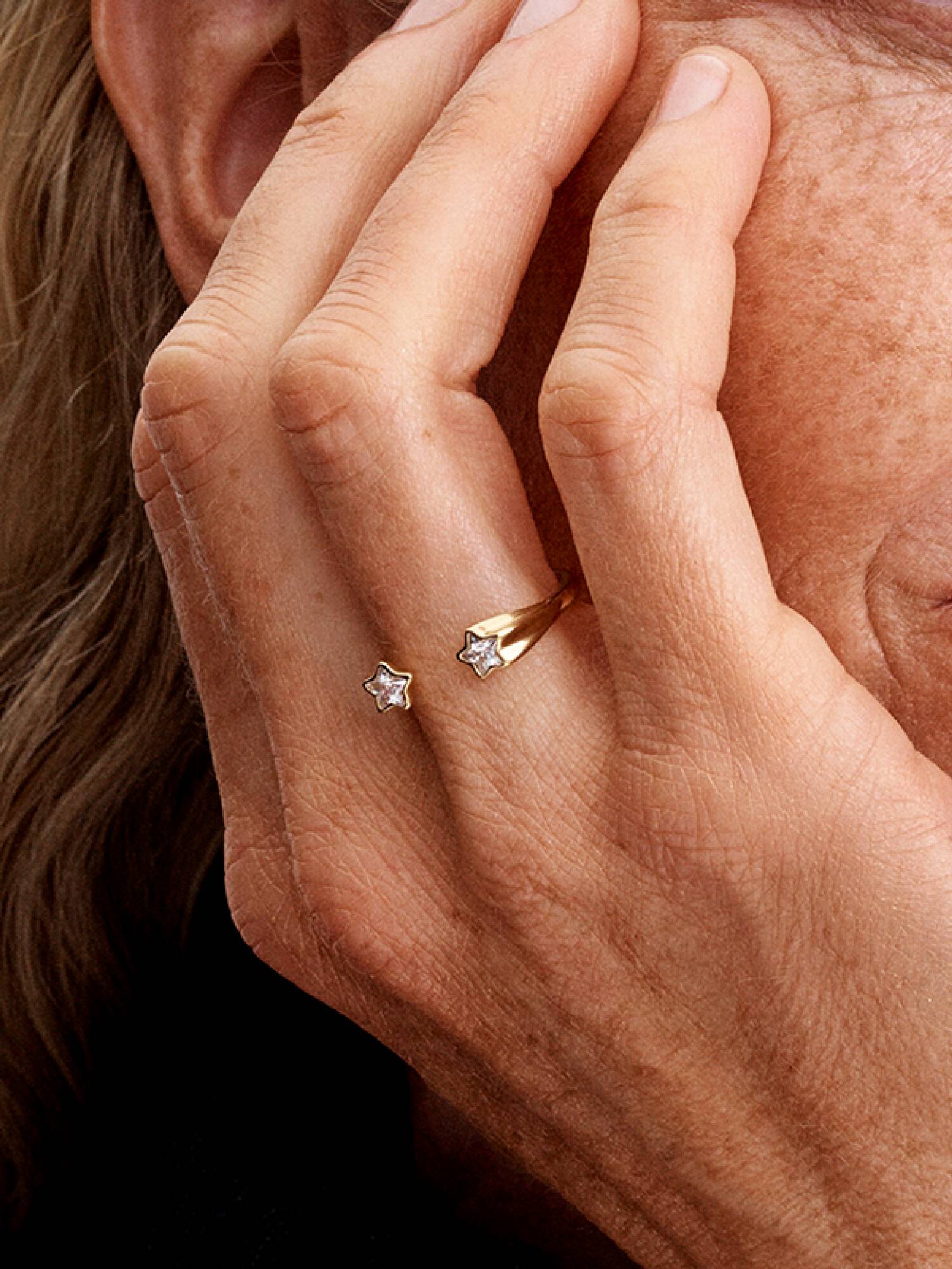 Bague Ouverte Étoiles Filantes