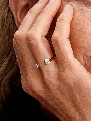 Bague Ouverte Étoiles Filantes