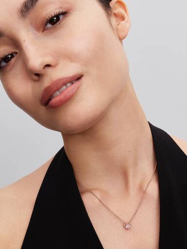 Collier Cœur Rose