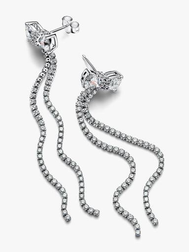 Pendants d’Oreilles Nœud Pavé