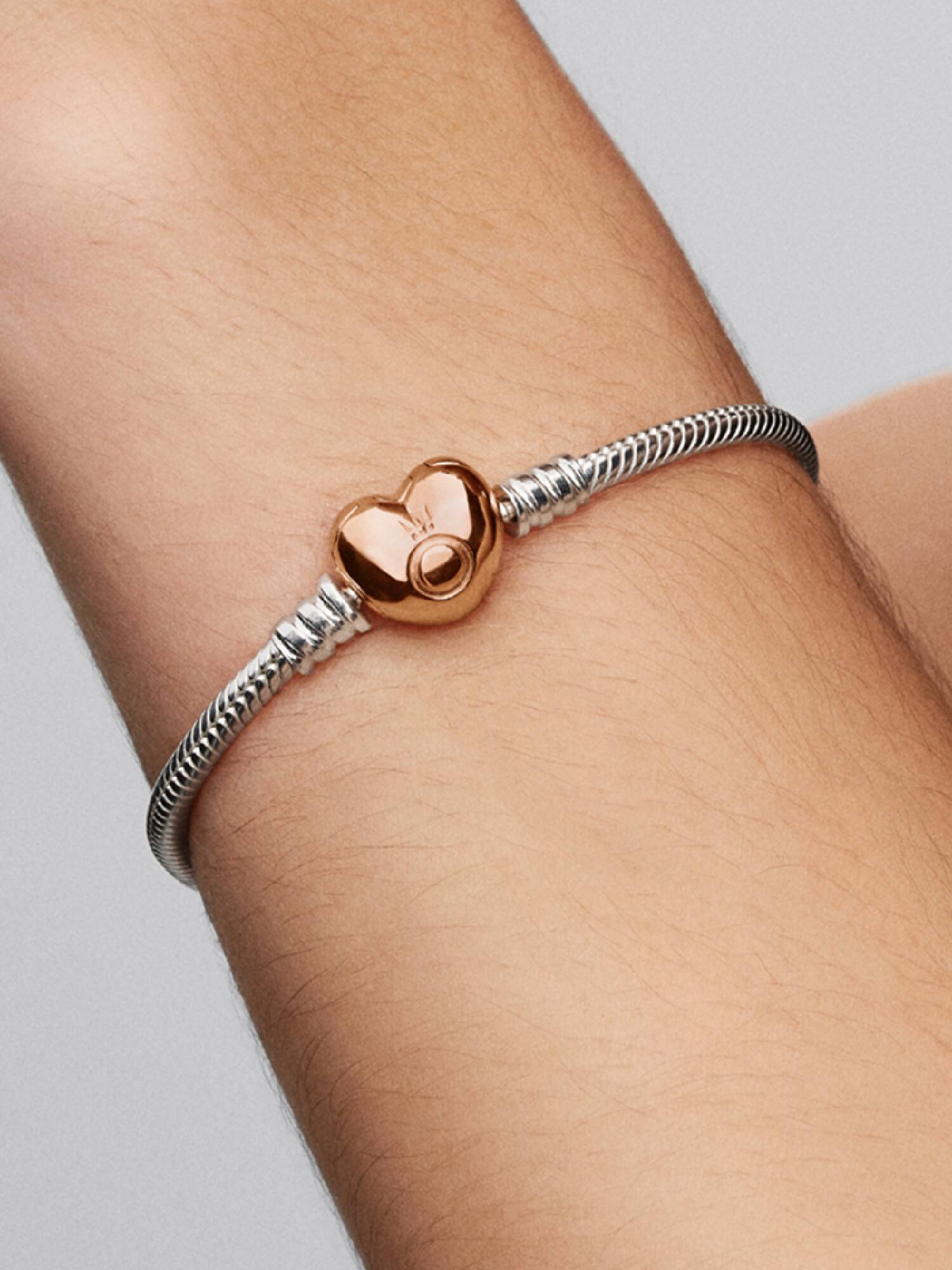 Bracelet Chaîne Cœur & Serpent