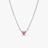 Collier Cœur Trio de Pierres Roses Collier Cœur Trio de Pierres Roses