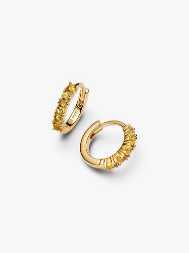 Boucles d’Oreilles Huggies Jaunes