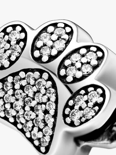 Charm Empreinte de Patte Scintillant