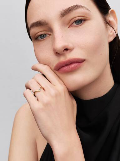 Bague Diadème et Baguette Dorée