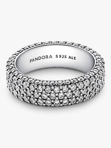 Bague Triple Rang Pavée Gravable