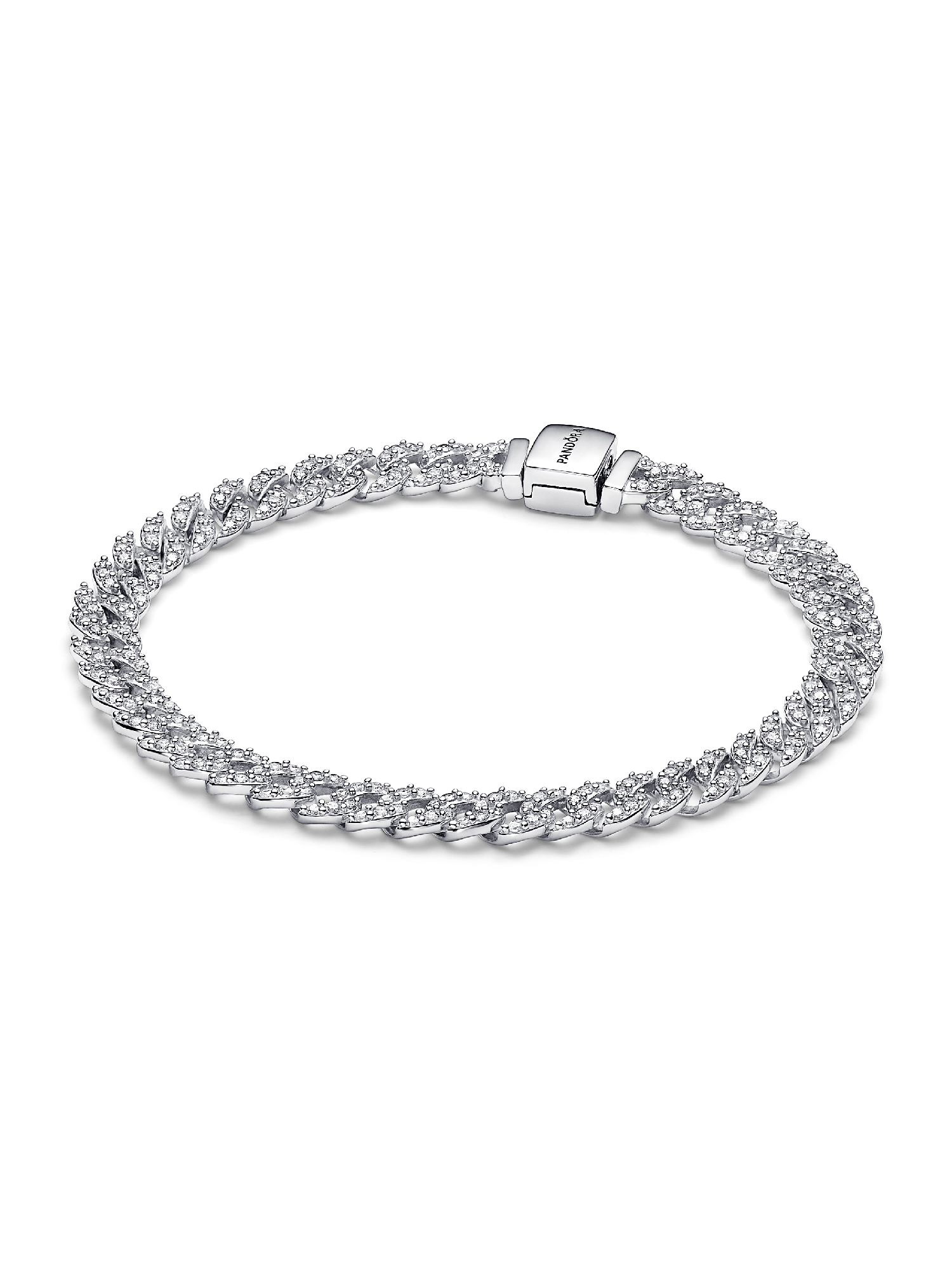 Bracelet Maille Cubaine Pavé