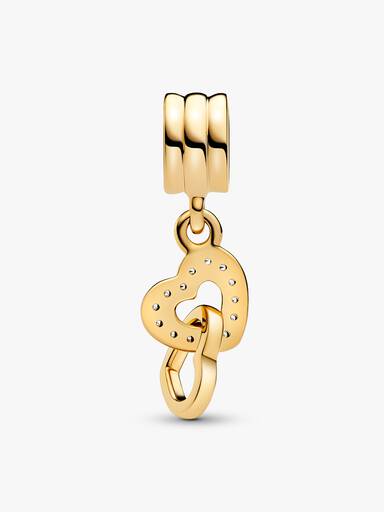 Charm Pendant Cœurs Entrelacés