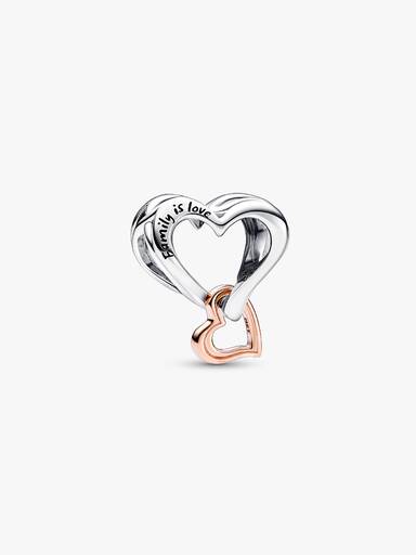 Charm Cœur Infini Ajouré Bicolore