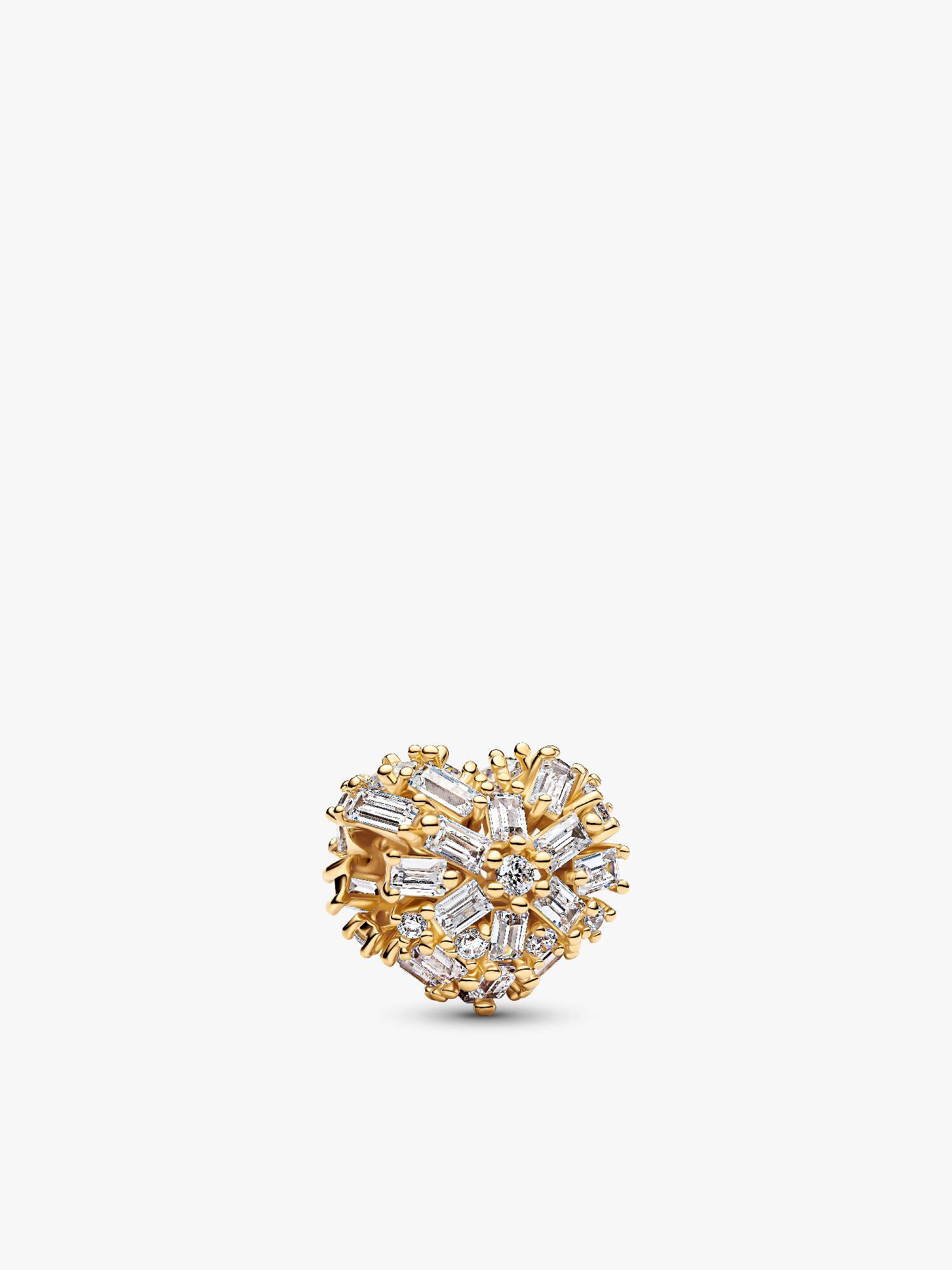 Charm Cœur Scintillant Doré