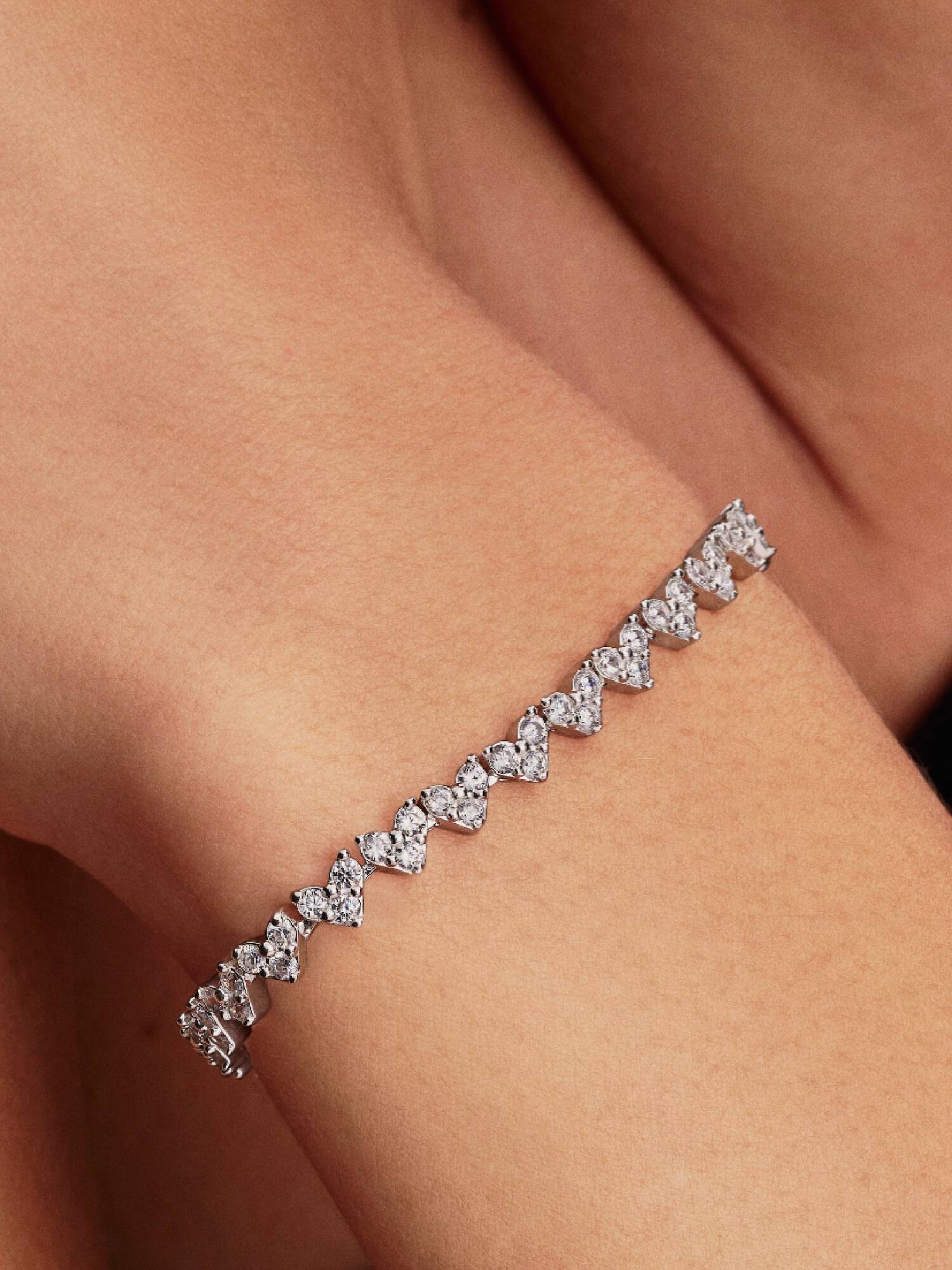 Bracelet Cœurs Trios de Pierres